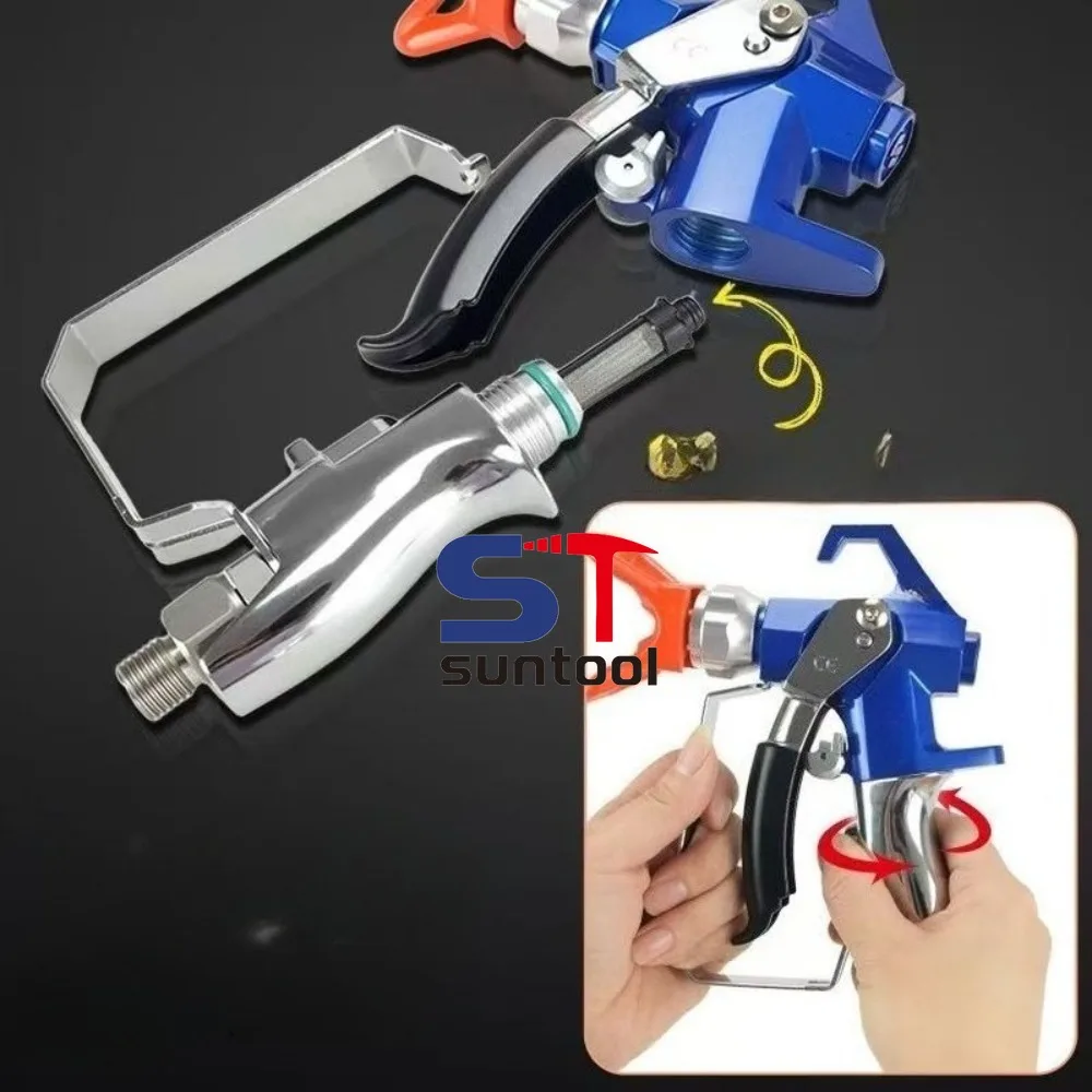 17Y042 17Y043 17Y297 Airless Paint Spray Gun 3600Psi 24.8MPa 2‑Finger Trigger for Professional Wall Painting Spraying