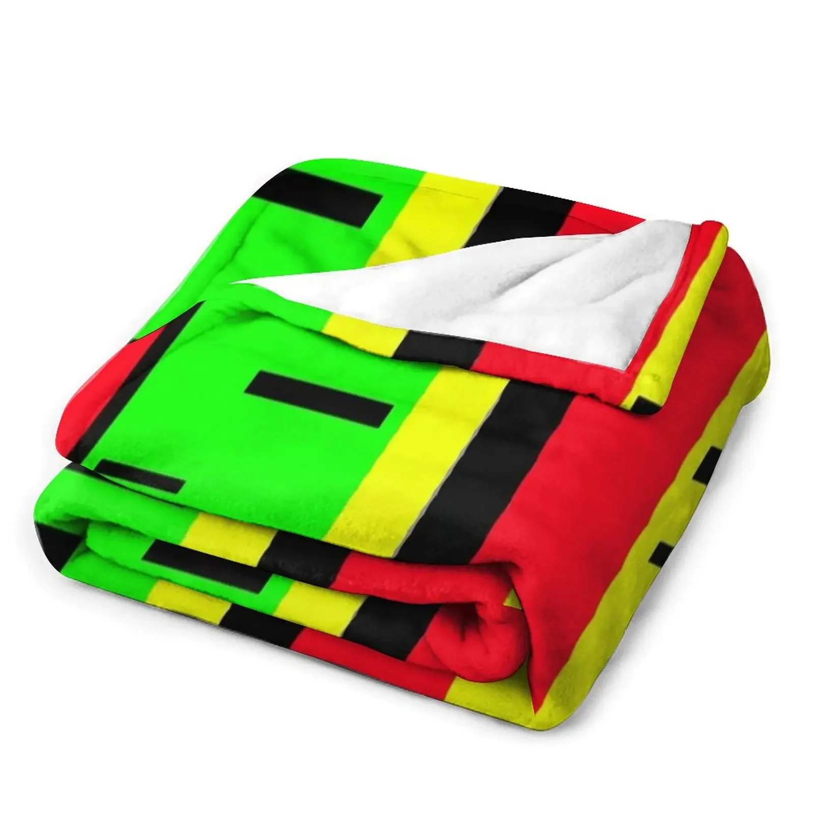 Couverture Rasta rectangles, grands plaids
