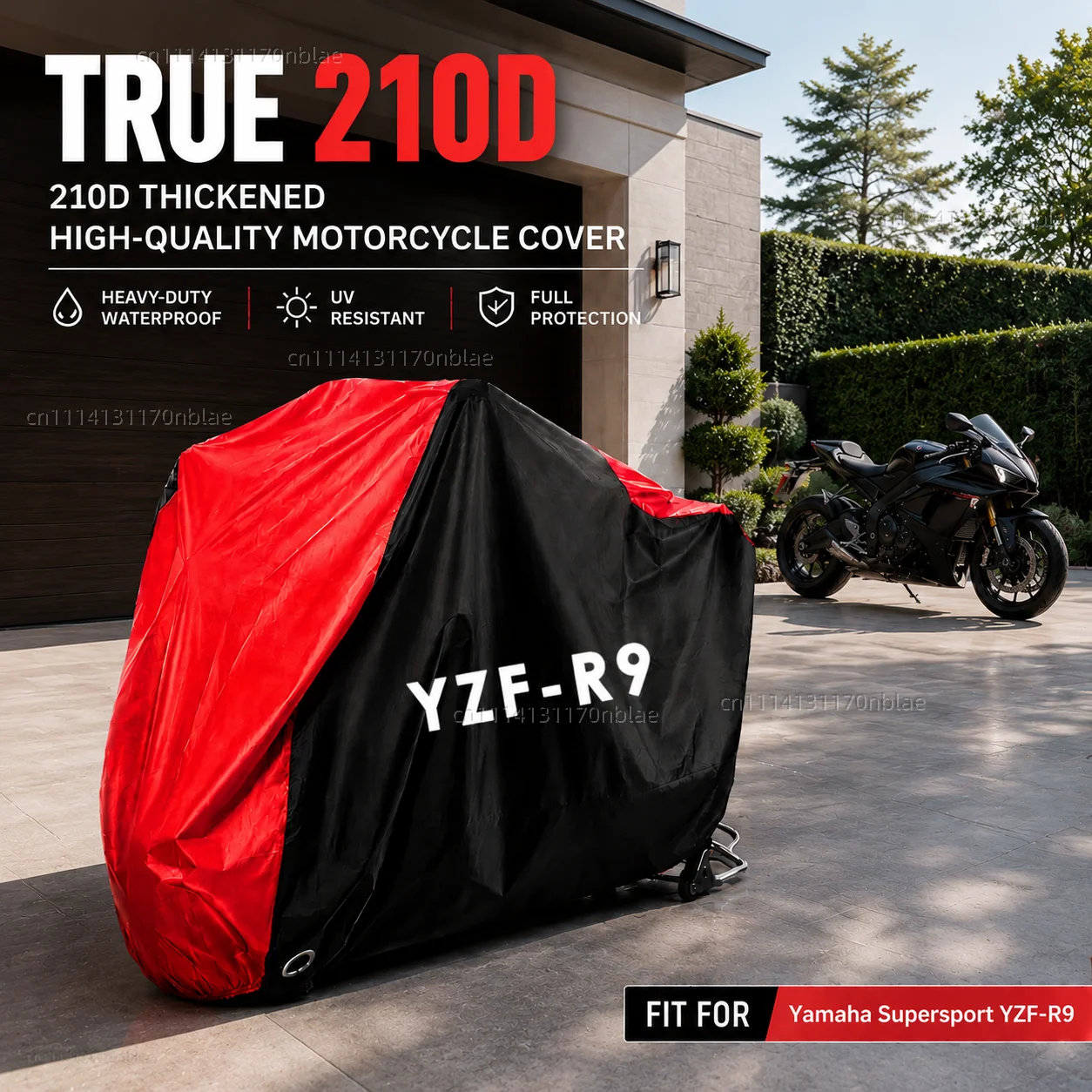 For Yamaha Supersport YZF-R9 YZF R9 2025 210D Motorcycle Cover Waterproof All Season Dustproof UV Protection Moto Rain Cover