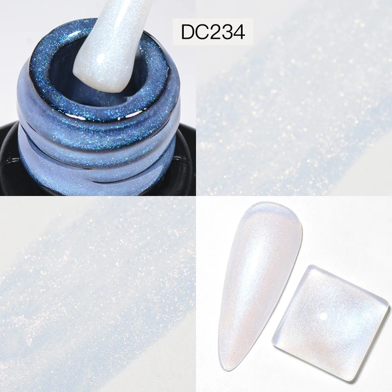 Mtssii 7ml Thread Shell Rubber Base Gel Polish Pearl Auroras Glitter Semi-Permanent Soak Off UV Gel For Nails Art Varnish