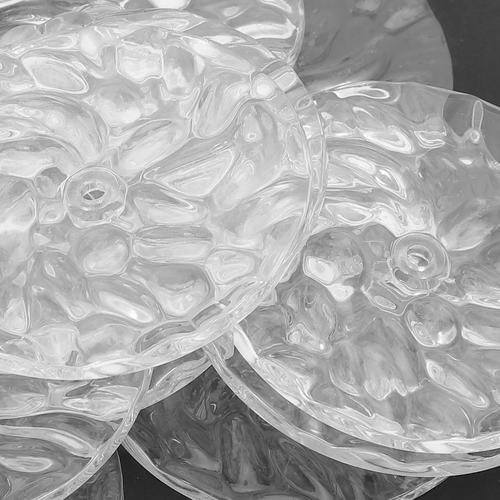 Water Ripple Effect Lens 60mm 20 Pieces Soft Glow Light Filter for LED Lamps Mood Lighting Projection Decor