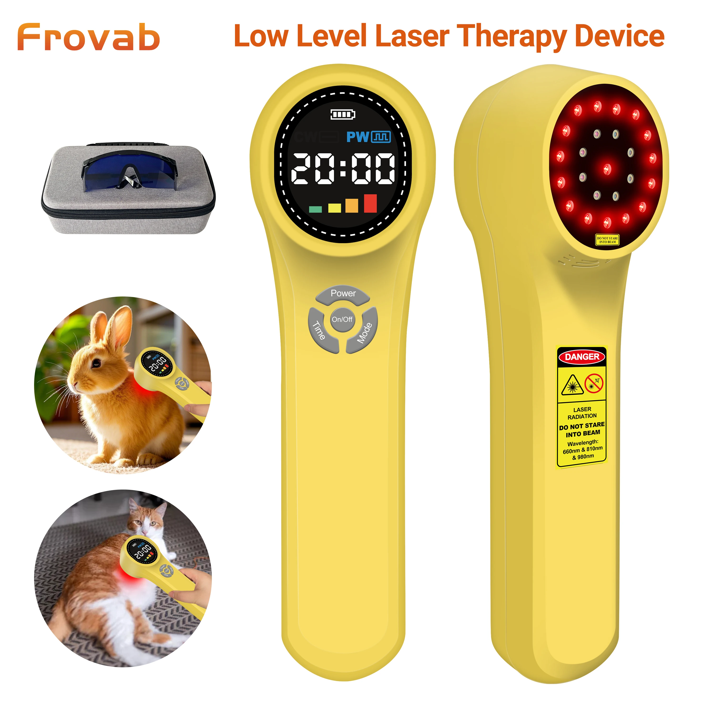 

Frovab 1760mW Cold Laser Therapy Device Pain Relief LLLT Soft Red Light Laser Treatment