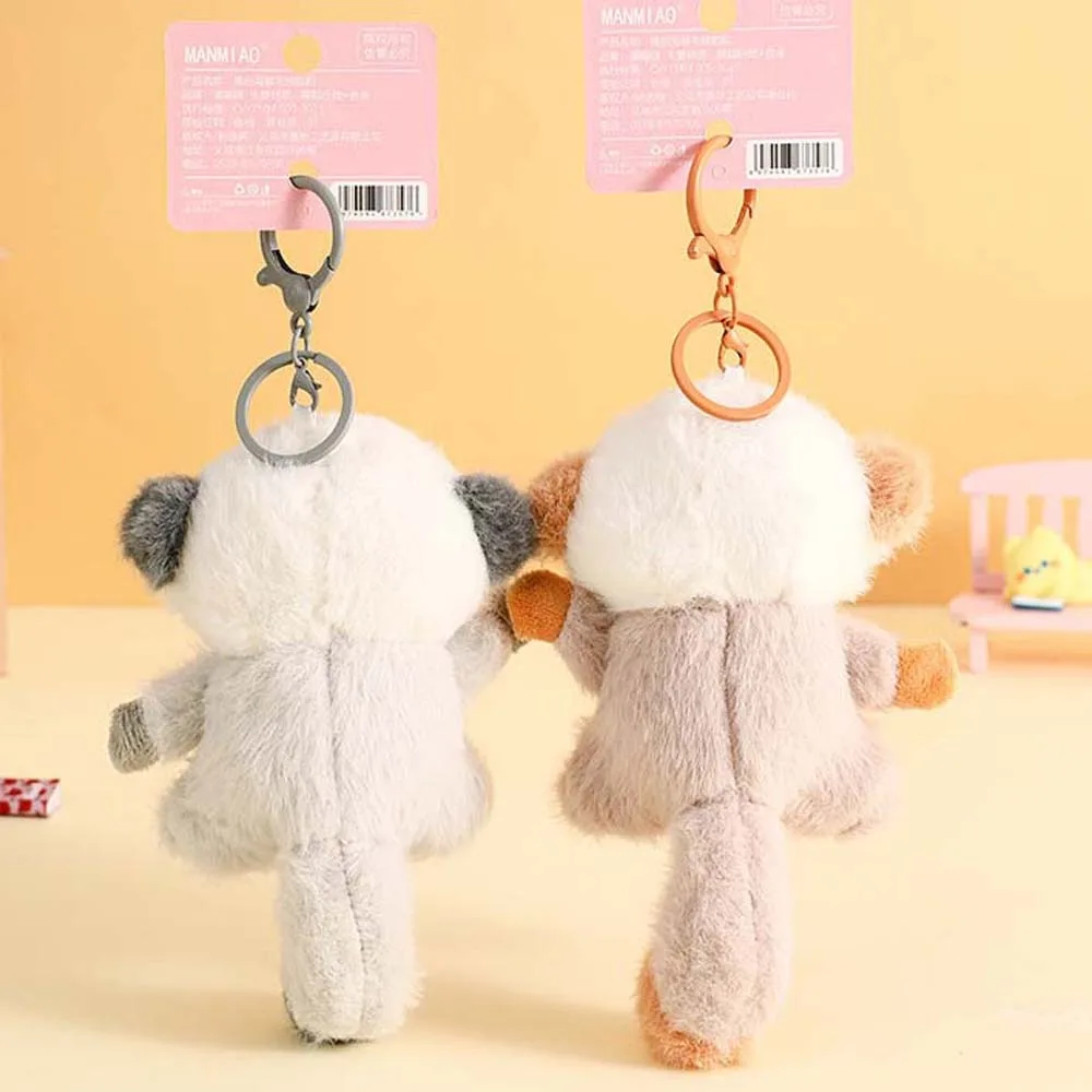 Magnetic Animals Doll Cartoon Otter Keychain Keys Accessories Soft Stuffed Plush Otter Bag Pendant Decorations Fluffy Otters