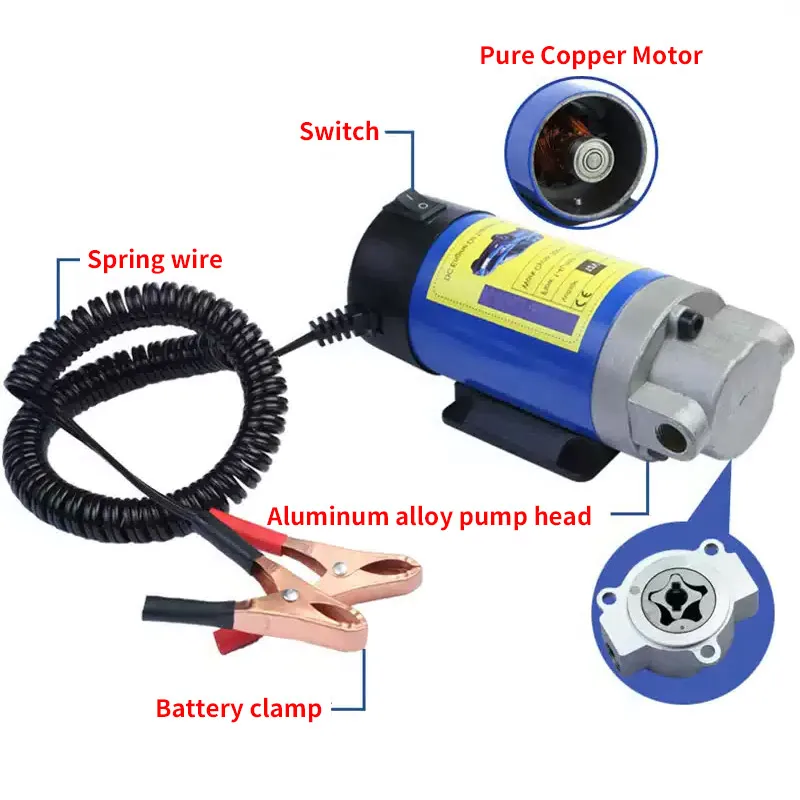 12V/24V Elektrische Ölpumpe, Absaugpumpe für Auto-Motoröl und Diesel, 1-4L/min Extraktionspumpe – Detail 2