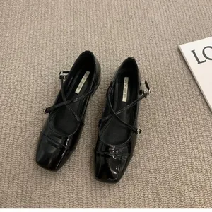 Mary Jane shoes for women, retro medium heel, single and comfortable single shoes, red ballet shoes, 2024 10 Main Sales Scarpin - №10