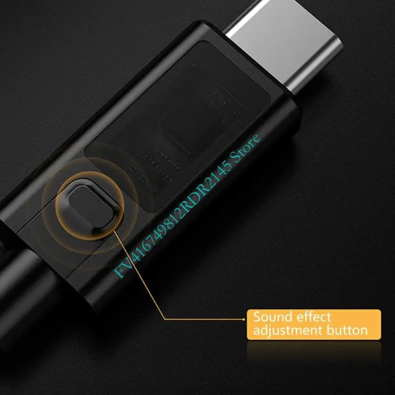 B2EF AM02 مضخم فك التشفير المحمول USB C إلى 3.5 مم محول الصوت