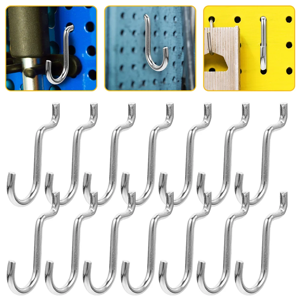 

24 PCS Peg Board Hook Pegboard Tool Hooks Workbench Kit J Jewelry for Heavy Hanging Tools