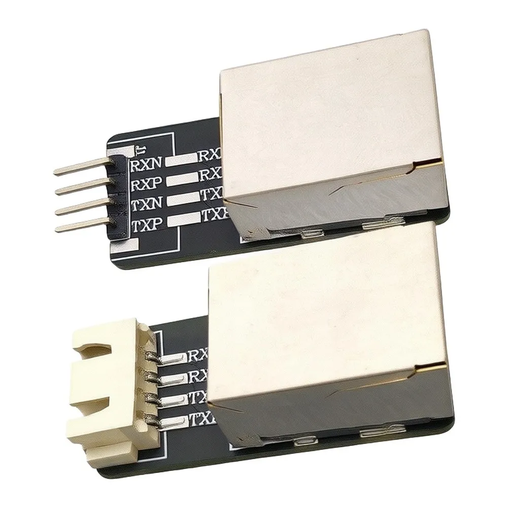For RJ45 Female Interface Adapter PCB Set for 4-Pin 2.54mm Header and Socket Mounting in Ethernet Applications