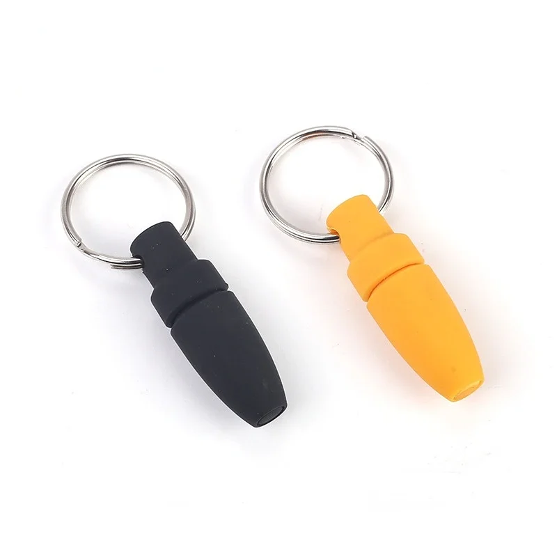 Cigar Puncher Cutter Punch with Keychain Round Blade Cigar Draw Hole Opener Cutter Drill Cutter Knife Scissors Punching Tool