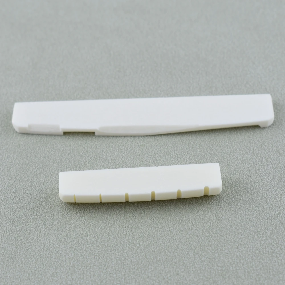 1pc 6 String  Guitar Bone Nut  and Bridge Saddle Made of Real Bone for acoustic/ electric guitar parts and accessories