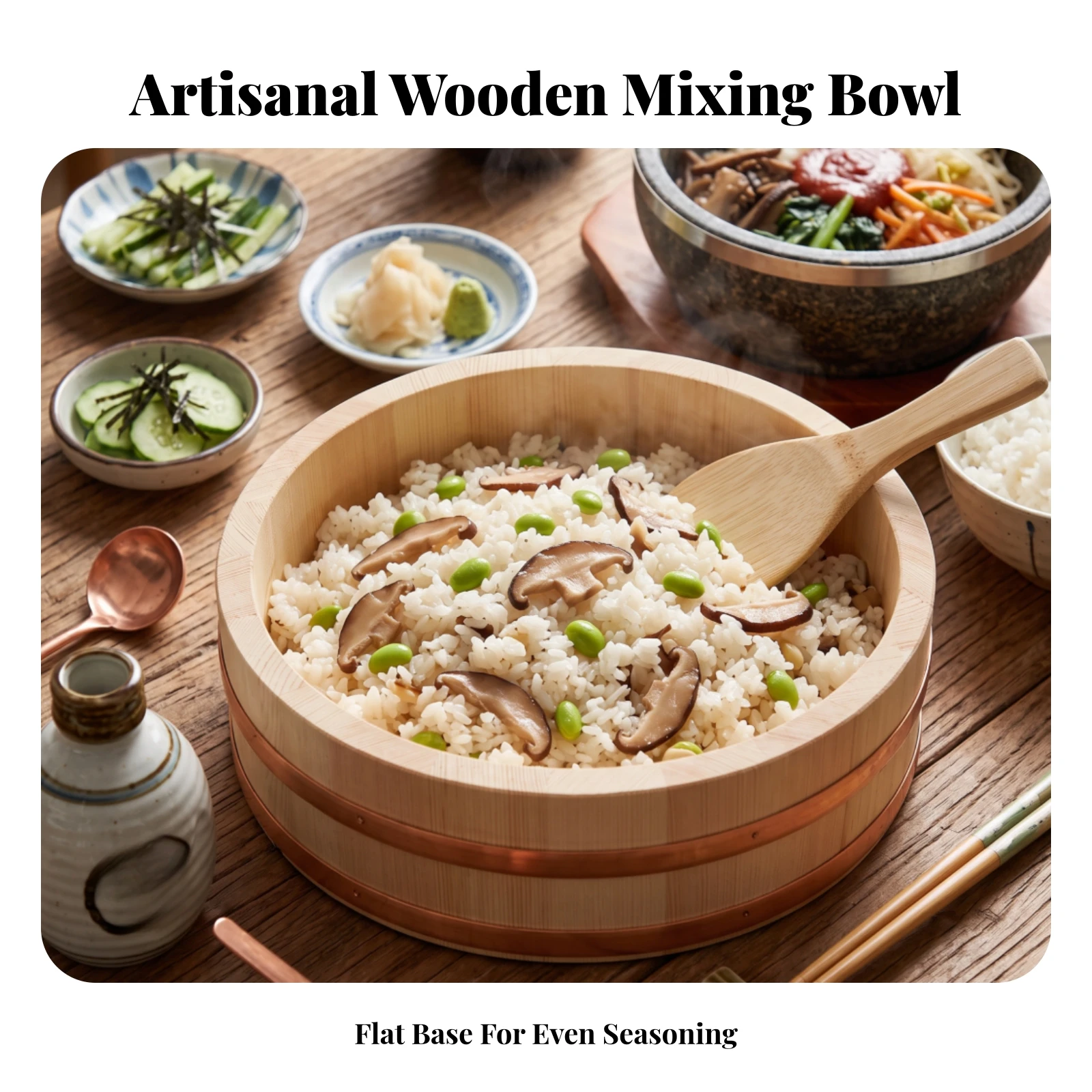Hangiri Wooden Sushi Oke Basin - огляд і ціна Home Cooking Service