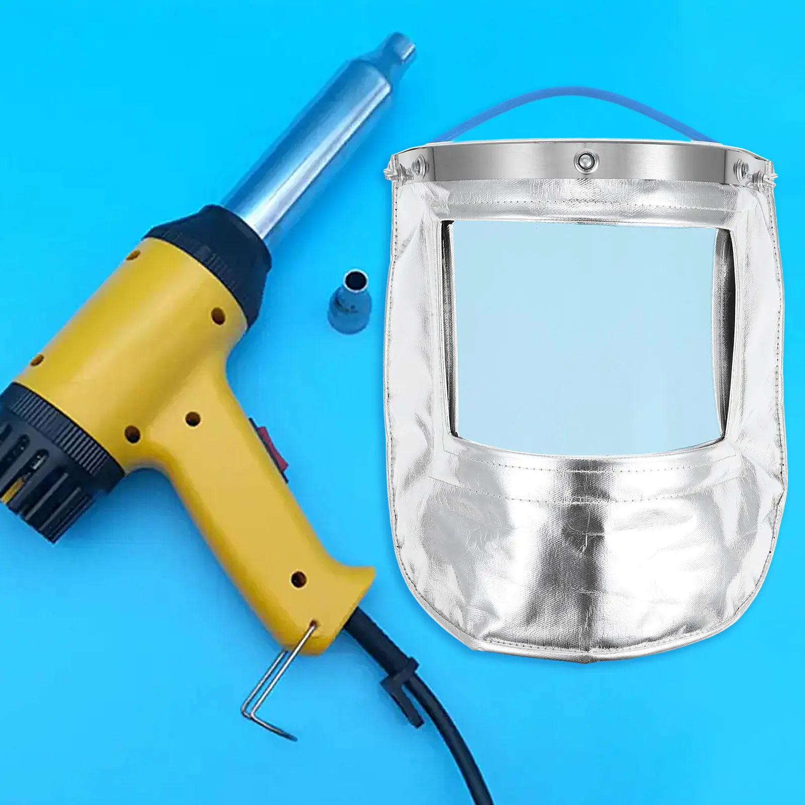Industrial Grade Heat Resistant Clear Facial Shield Ergonomic Adjustable Headband for Welding Grinding Fencing Cooking Safety