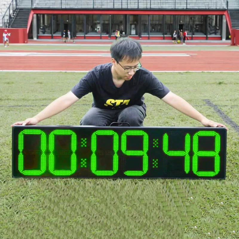 CP30 Double Sided Led Digital 6 Digit Display 12 Inch Waterproof Programmable Marathon RFID Race System 6