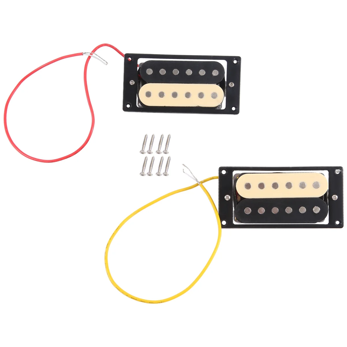 2Pcs Electric Guitar Pickups 50/52 Zebra Faced Humbucker Double Coil Electric Guitar Pickups