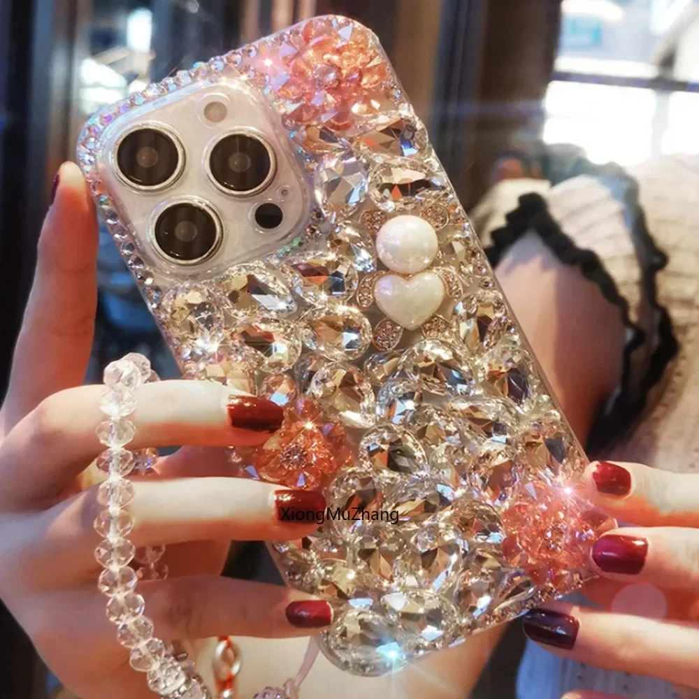 

Glitter Beautiful Water Rhinestone Custom Case Wrist Straps Hand for Oneplus Nord N300 N200 N100 N20 N10 2T 3V CE3 4 AcePro 2 3