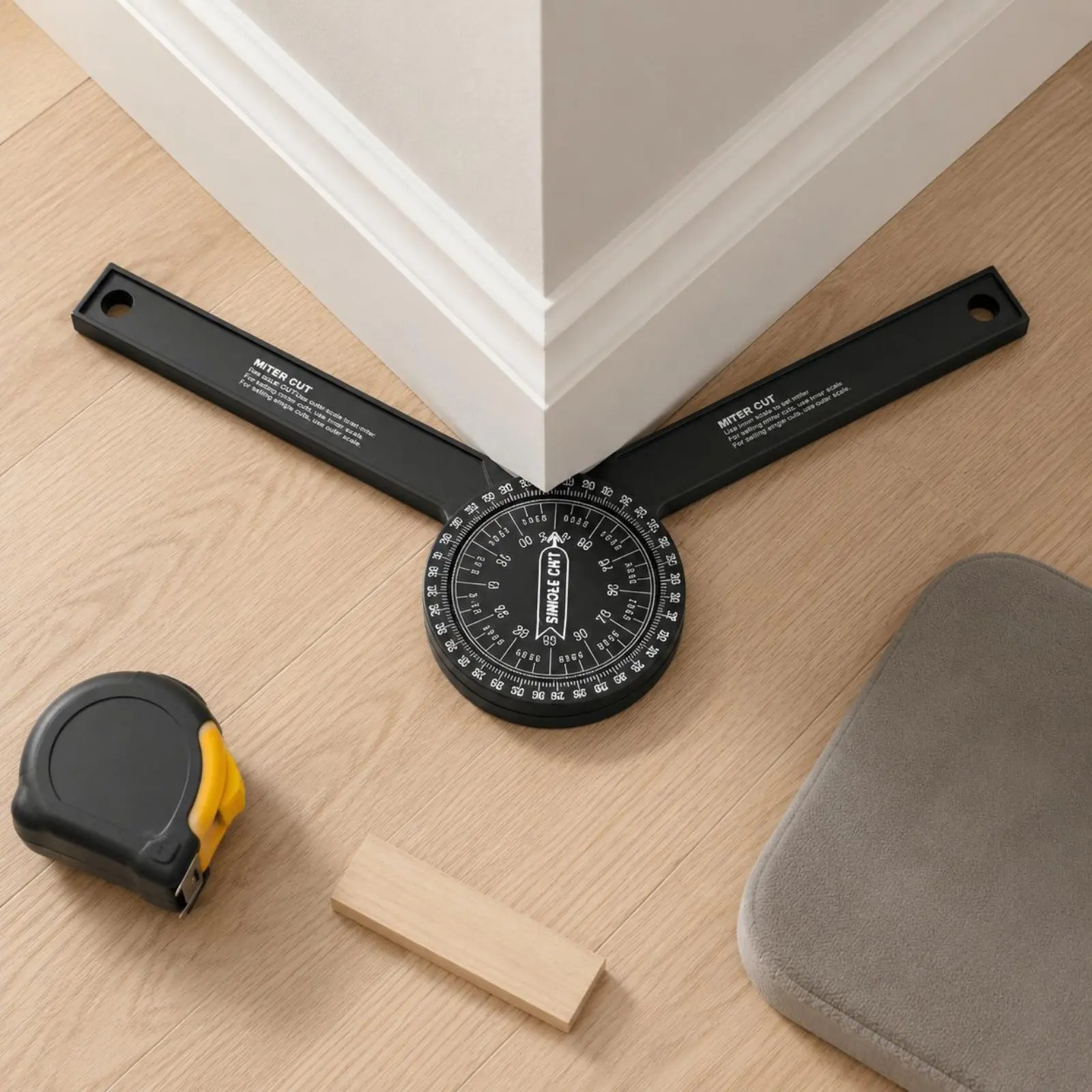 

Miter Saw Protractor Easy to Read Woodworking Protractor Angle Measuring Gauge CNC Machined Aluminum Angle Locator Rust Proof