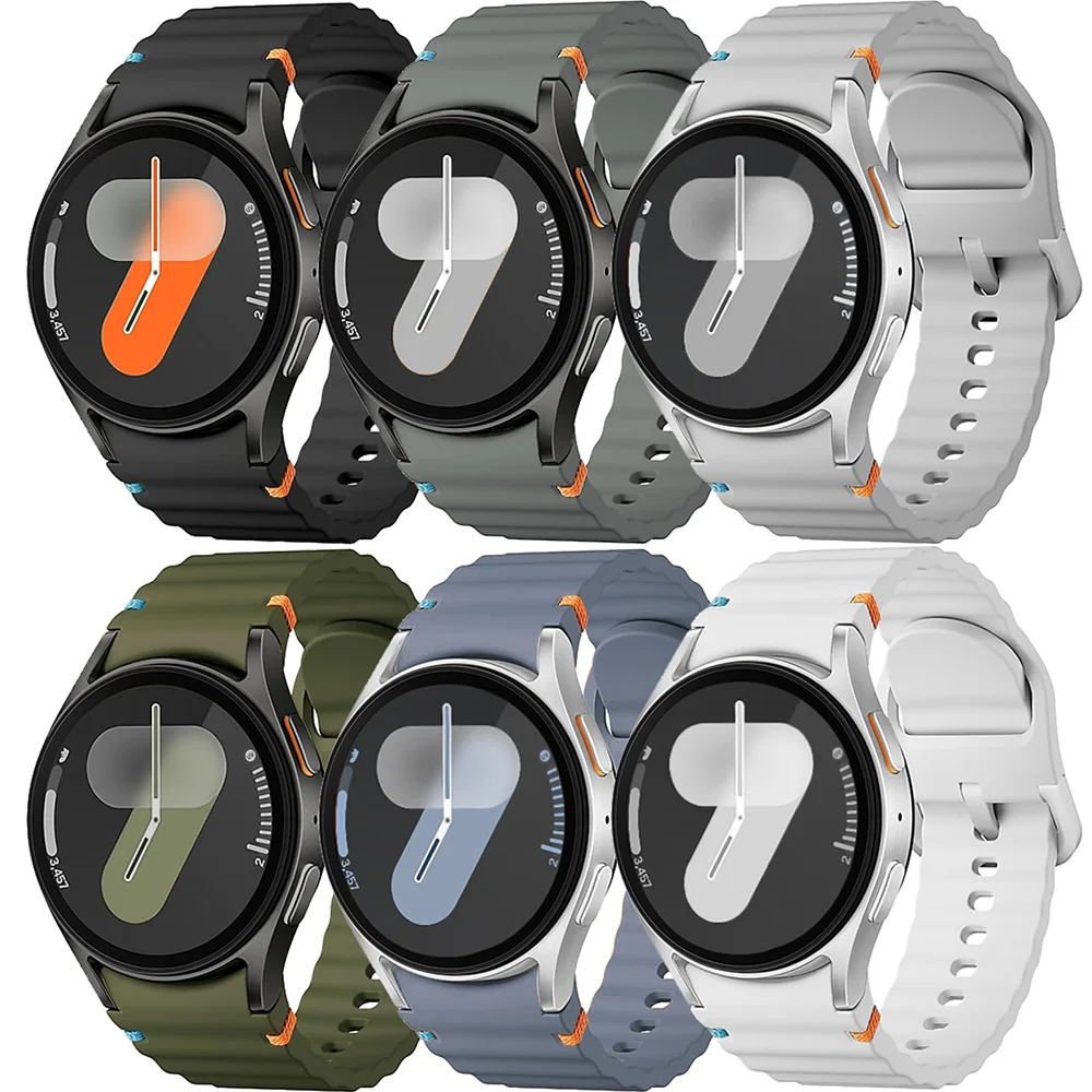 Originalbänder für Samsung Galaxy Watch 7 6 5 4 44 mm 40 mm/FE/Pro/klassisches Silikon-Sportgürtelarmband auf Huawei Watch GT 5-4-2-3