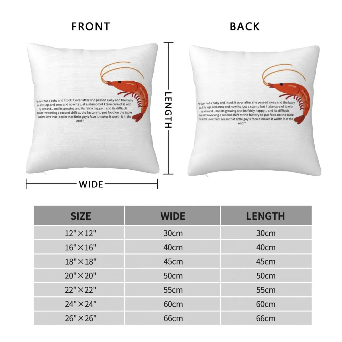Shark Tale Movie Shrimp Square Pillowcase Polyester Linen Velvet Printed Zip Decorative Throw Pillow Case Sofa Seater Cover