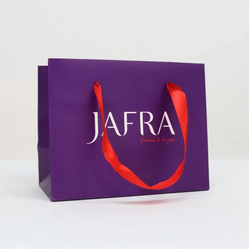 Venta al por mayor de joyería cosmética impresa de lujo, Boutique de boda, compras, bolsas de papel de regalo pequeñas personalizadas con logotipo y asas