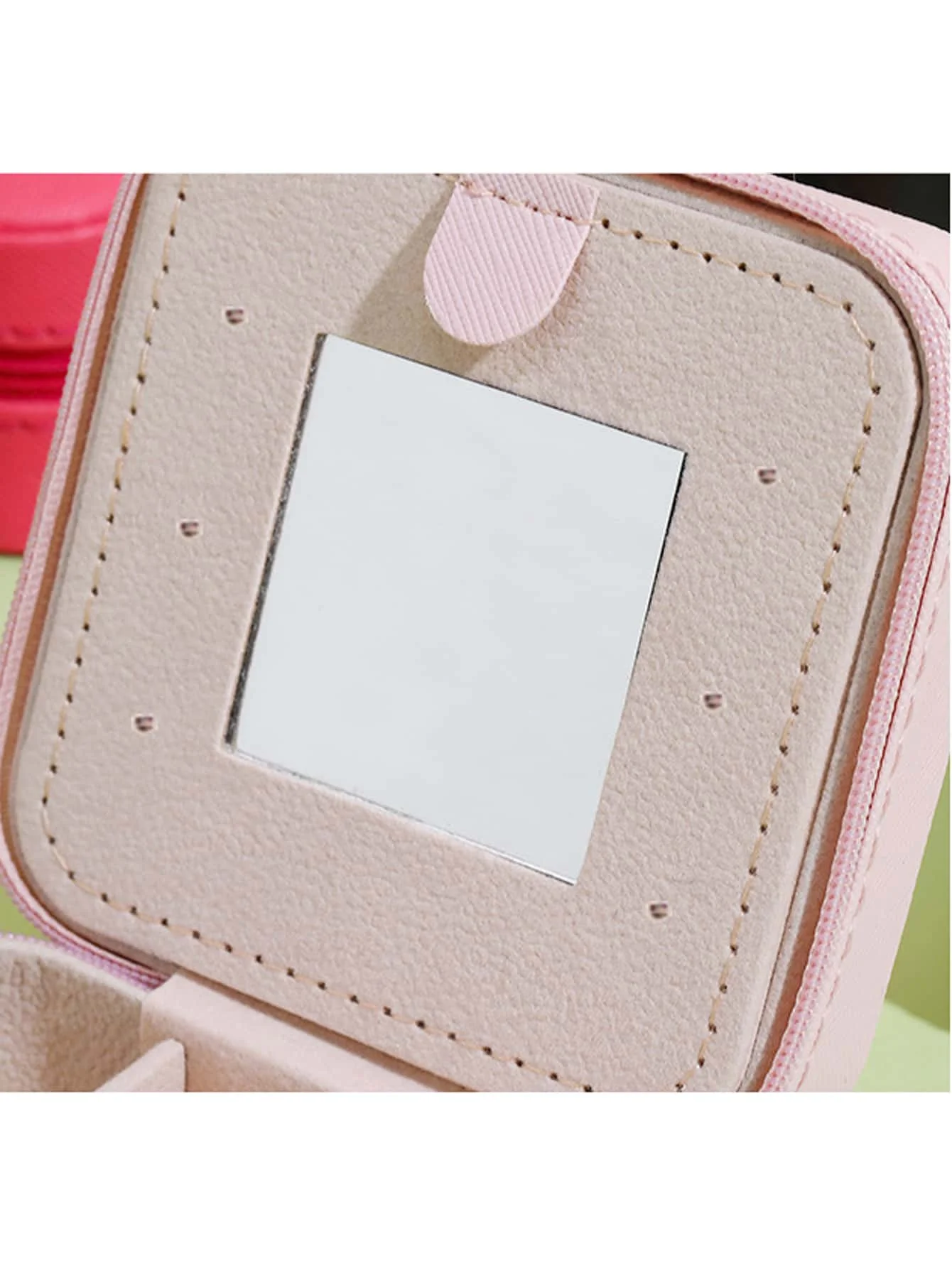 Travel Jewelry Case for Women Girls,Portable Jewelry Box with Letters 2-Layer Jewelry Storage Mini Jewelry Case Travel Must Have