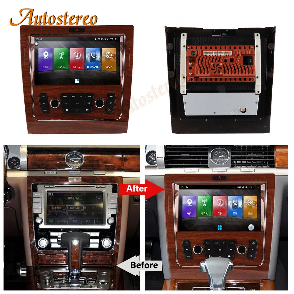 OEM Style Android 12 8+256 Auto Stereo For VW Phaeton 2004-2013 Multimedia Player Car GPS Navigation Head Radio Tape Carplay