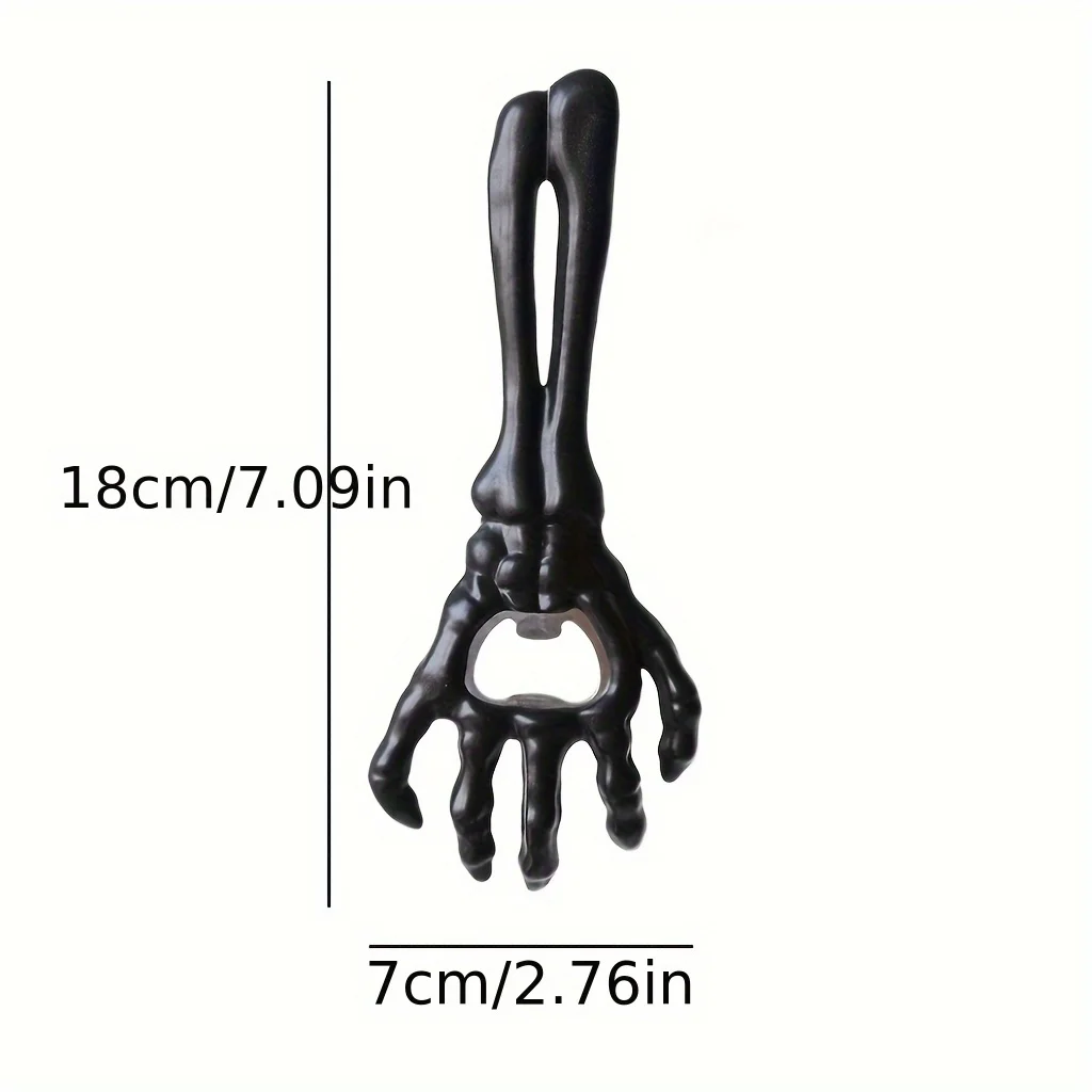 1pc Skeleton Hand Bottle Opener - Horror-Themed Cast Iron Beer Opener, Perfect for Halloween Parties & Pranks, Bar Accessories