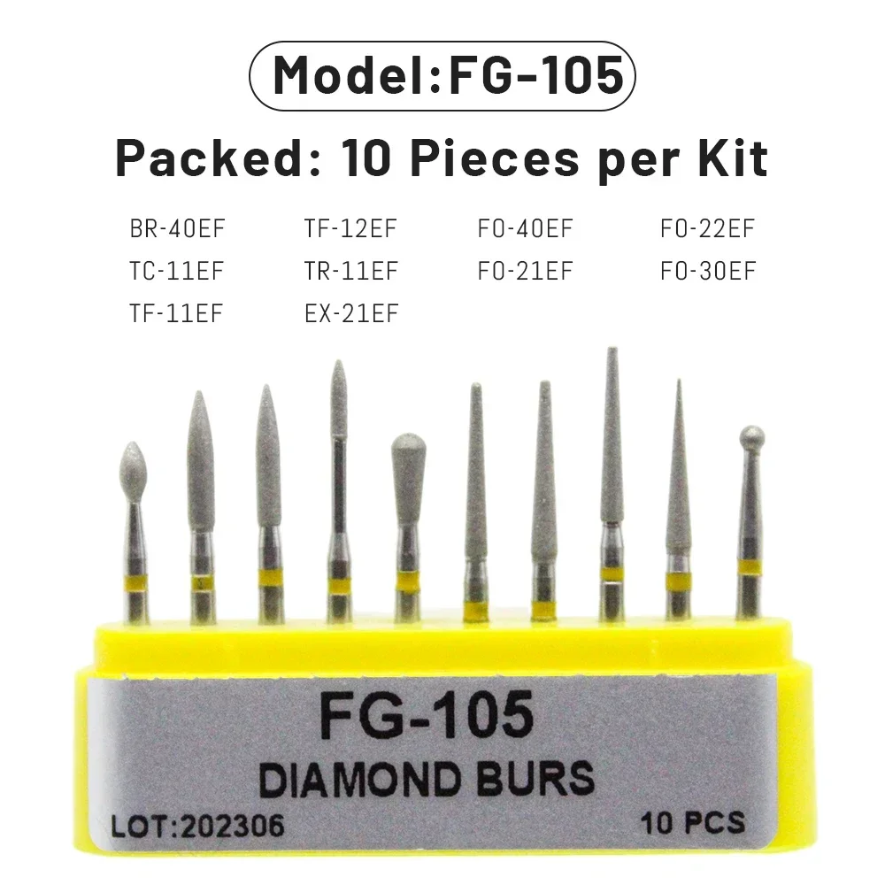 AG bor berlian Dental, bor FG untuk Handpiece kecepatan tinggi, alat pemutih, bor gigi untuk pemutih gigi 1.6mm