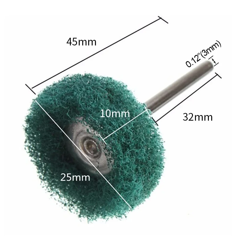 5-50pcs Mini Drill Bit Nylon Abrasive Brush Wire Buffing Polishing Wheel Dremel Rotary Hand Tool Accessories Set Rust Remover