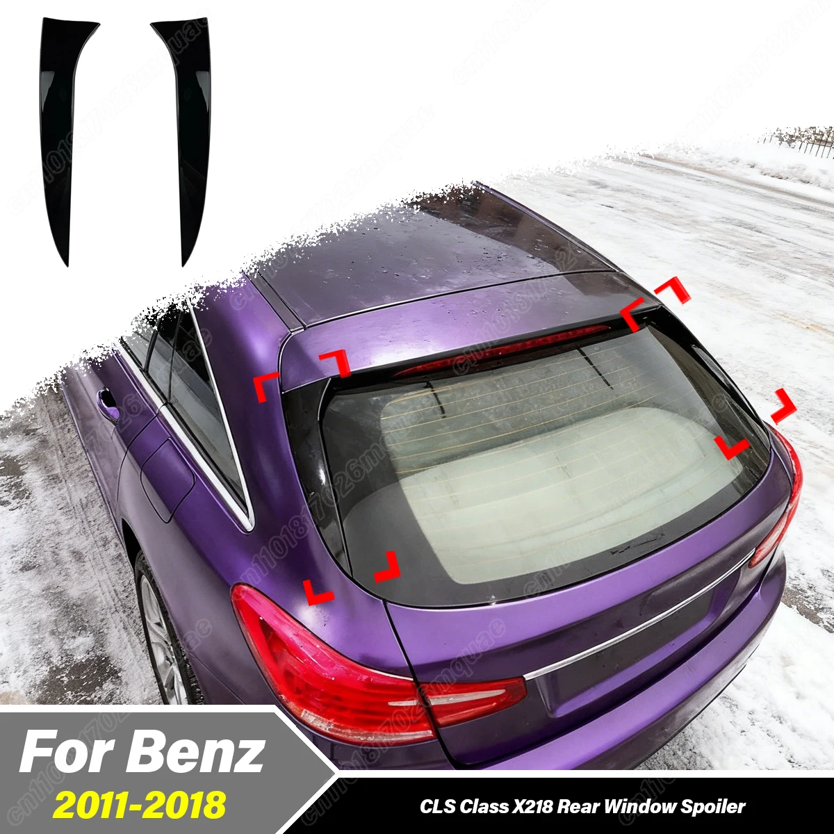 

For Mercedes‑Benz CLS Class X218 2011 2012 2013 2014 2015 2016 2017 2018 Automobile Tail Window Side Splitter Decoration Kit