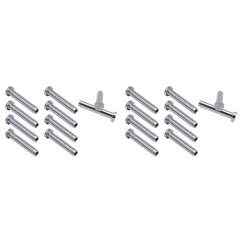 20Pcs Stainless Steel Stemball Swage Stud Dead Ends Threaded Stud  With Cable Tensioner For 1/8Inch Cable Railing Kit