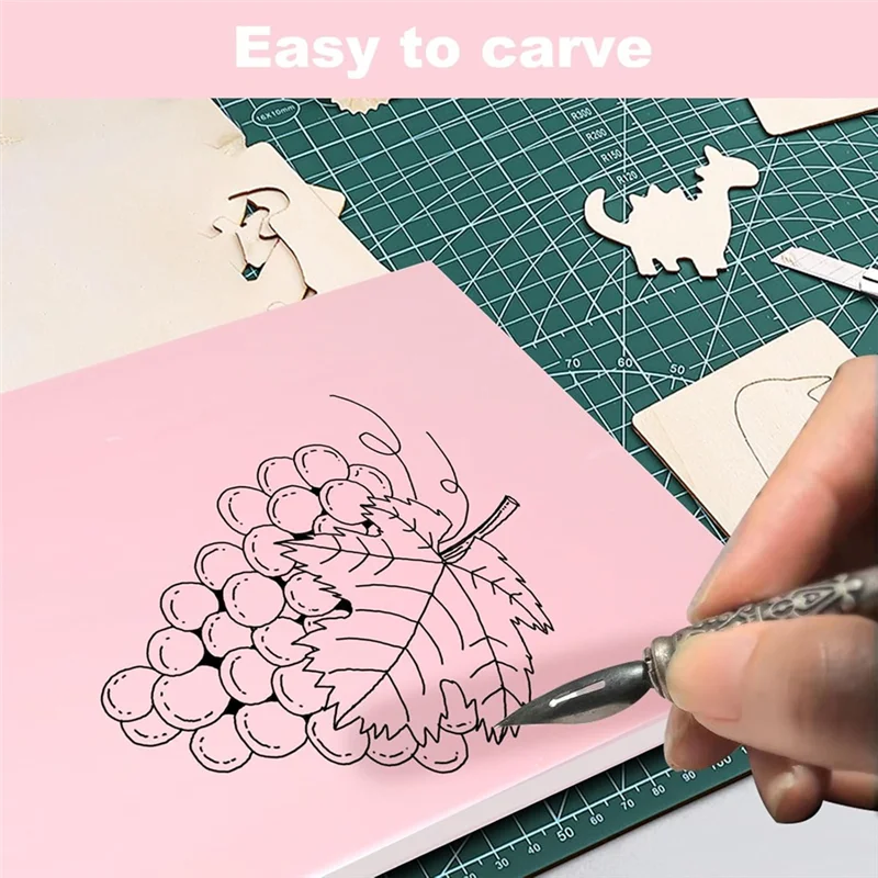 

AED5-10 Pieces Rubber Blocks Easy To Carve Rubber Stamp Materials Craft Supplies For DIY Projects Scrapbook Card Making