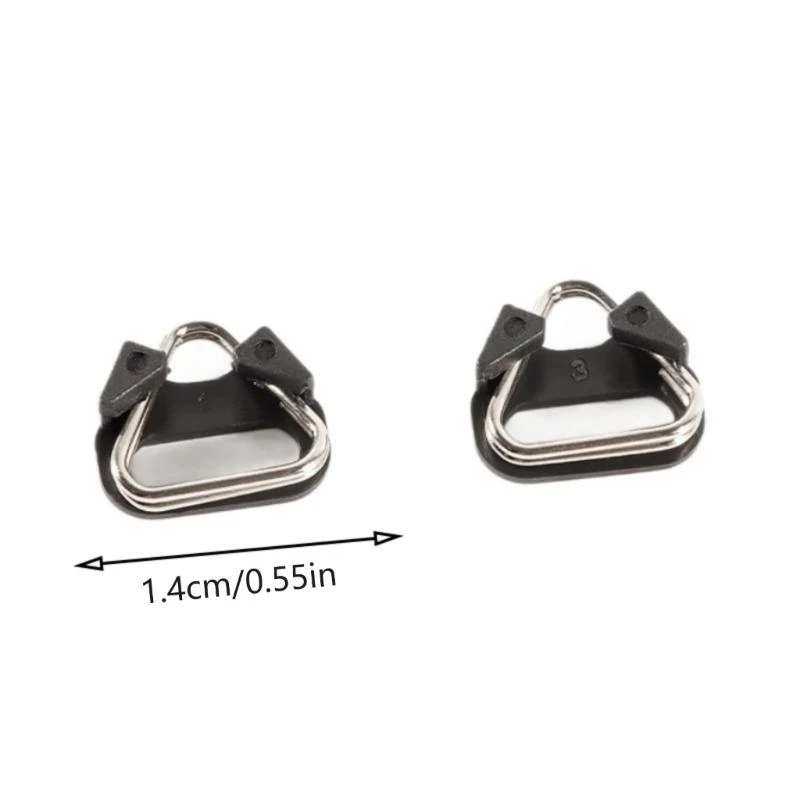 مثلثات الفولاذ المقاوم للصدأ تقسيم حلقات حلقات الكاميرا حلقات خطاف مع أبعاد بلاستيكية لحبل الخطاف حبل لأشرطة الكاميرا