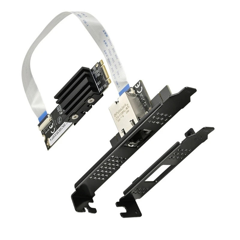 การ์ดเครือข่าย M.2 M.2 ถึงพอร์ตเดียว 10 Gbase Ethernet Gigabit + M คีย์ 10G/2.5G