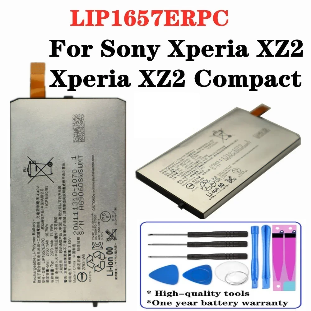 2870mAh LIP1657ERPC Battery For Sony Xperia XZ2 Compact XZ2 Mini H8324 H8314 SO-05K Phone Battery Bateria + Free Tools