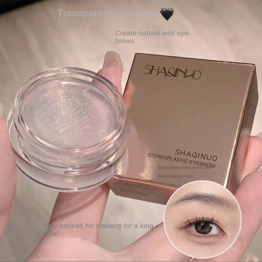 Savon coiffant Transparent pour sourcils, crème imperméable et durable, Gel pour sourcils avec brosse, huile pour plantes, rehausseur de sourcils, maquillage cosmétique