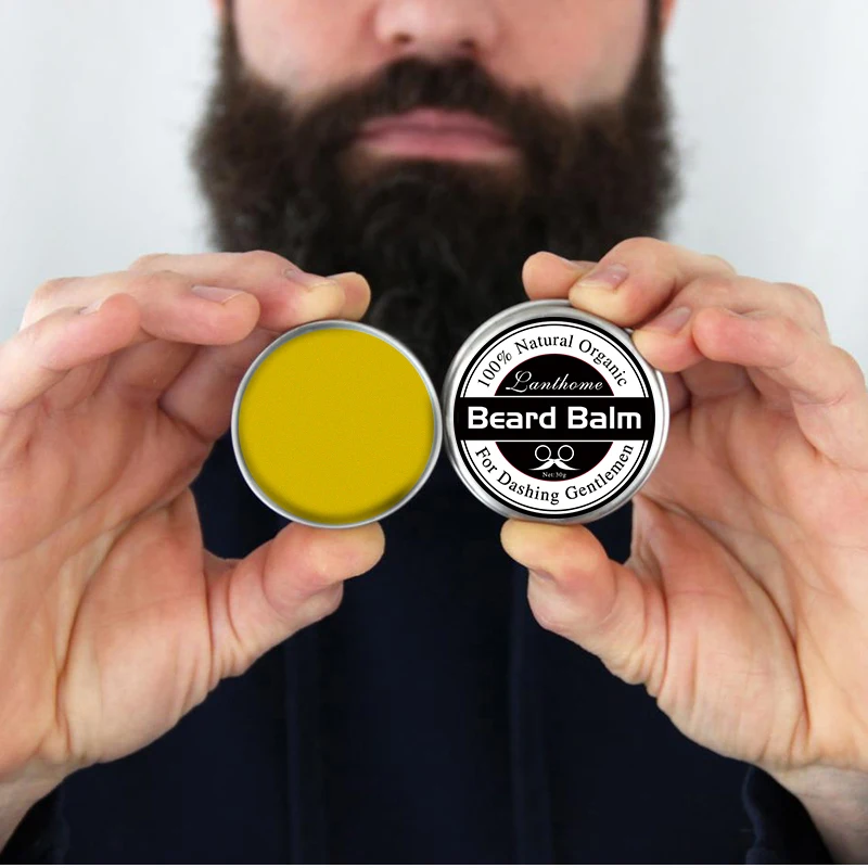 2PCS Natural Beard Balm Wax, Mustaches Cream for Men, Moisturizing Smoothing, Beard Styling Professional Care Cream Skin Care