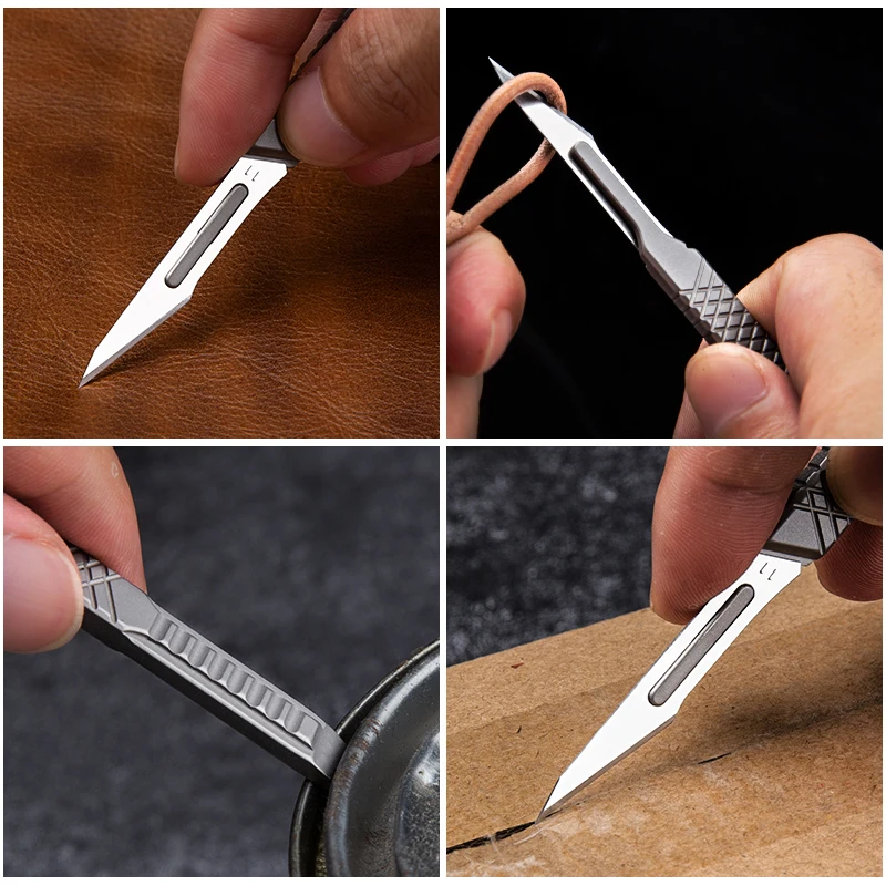 Thickened Scalpel Titanium Alloy Carving Knife Animal Scalpel Multifunctional Express Out Of The Box Tool Give Away Knife Lid