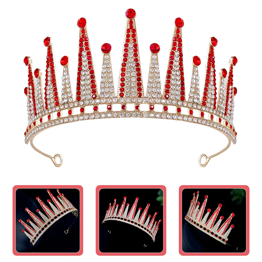 Corona nupcial barroca con diamantes de imitación, Tiara clásica para boda, fiesta de graduación, tocado, accesorio para el cabello para mujer, disfraz de princesa para novia