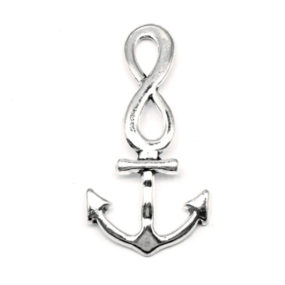 50pcs Wholesale Jewelry Lots Anchor 8 Charms Pendant Supplies For Jewelry Materials 21x40mm