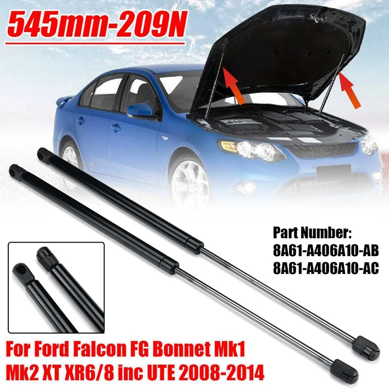 2X Car Lift Support Gas Shock Gas Struts For Ford Falcon FG Bonnet Mk1 Mk2 XT XR6/8 Inc UTE 2008-2014 8A61-A406A10-AB