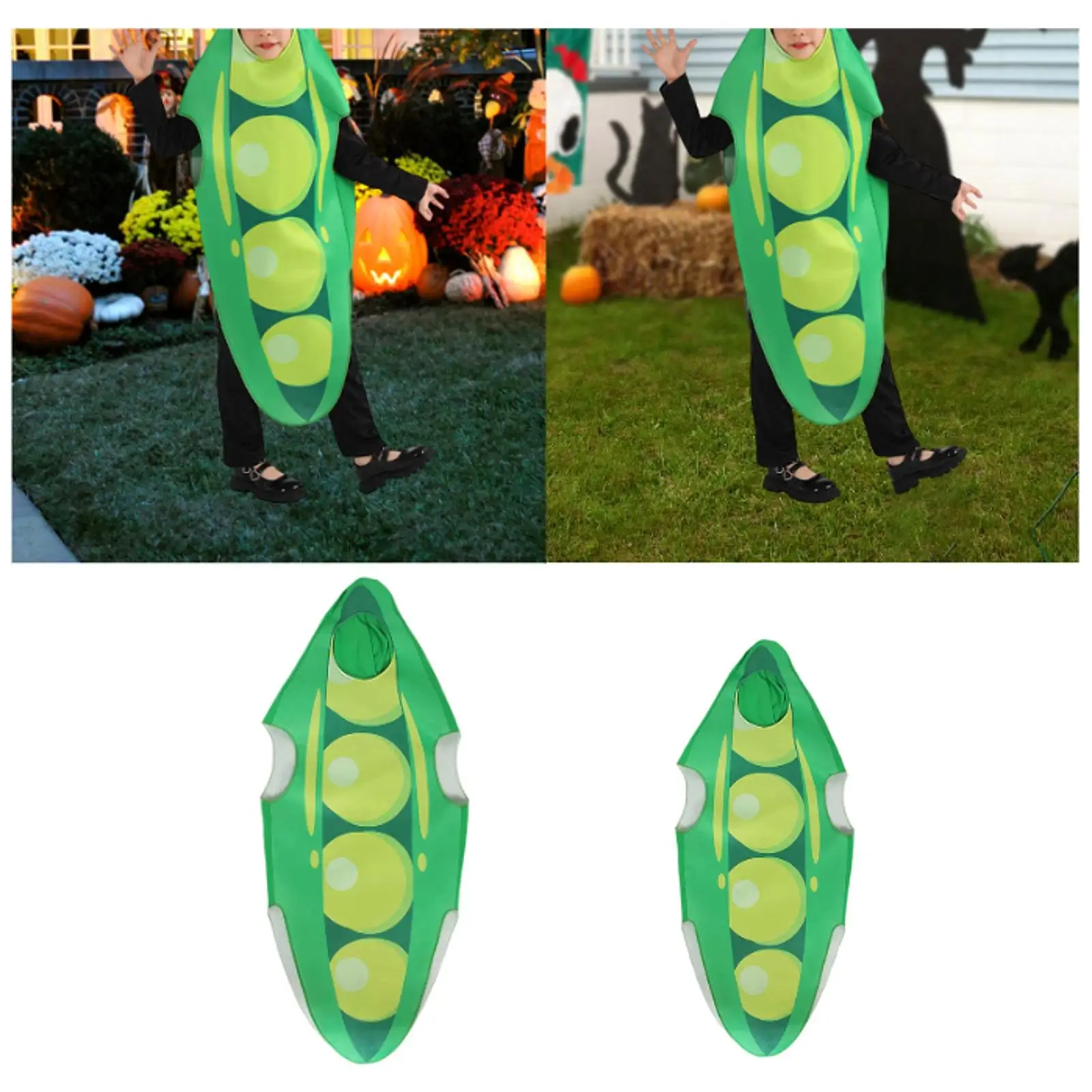 Kids Big Pea Pod Costume Cosplay Outfit for Halloween Stage Performance Children
