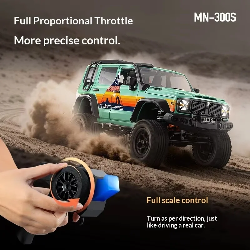 New In Stock MN Model MN300S RC Car 4WD Professional Off Road Climbing Vehicle With DIY Modification Accessories For Adult Hobby