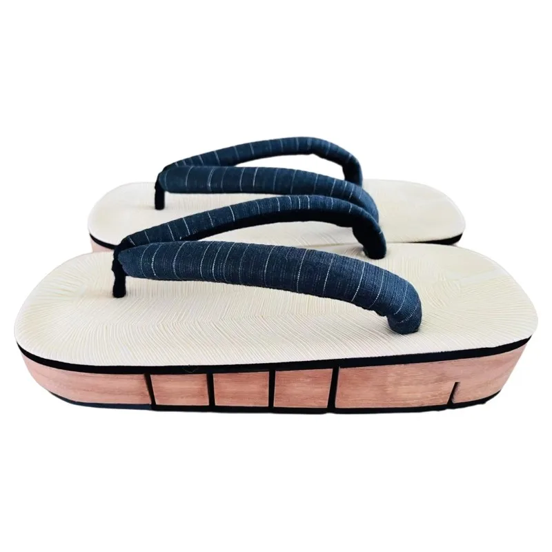 Men's Foldable Japanese Zori Sandals 13 Color PU Leather Flip-Flops Super Soft Summer Slippers Kimono Shoes Cos Costume