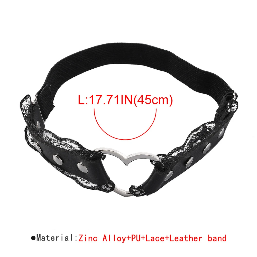 Nightclub Party Leather Women's Leg Chain Sexy Lace Heart-shaped Body Garter Belt Harajuku Jewelry Leg Strap Cosplay Accessories