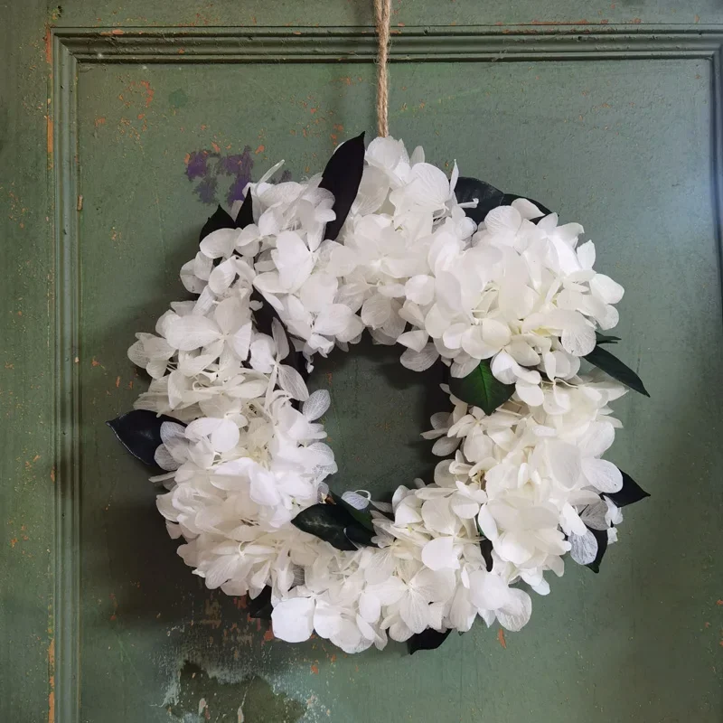 

Christmas Wreaths White Artificial Flowers Christmas Decorations Door Crown Supplies Garland Ornaments Dried Flowers Home Decor