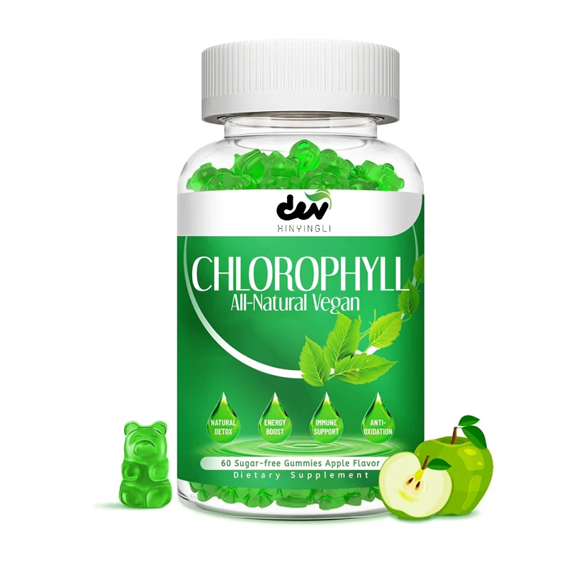 

Chlorophyll Gummies - Super Green 13 in 1 with Vitamin C, Zinc, and Copper for Skin Energy and Immune Support