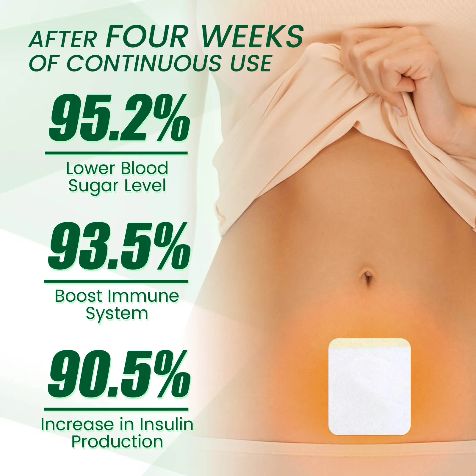 Jaysuing Natuurlijke bloedsuikerspiegel Reguleren de bloedcirculatie Verlaagt de bloedsuikerspiegel Niet-geweven stof Huidvriendelijk Ademend