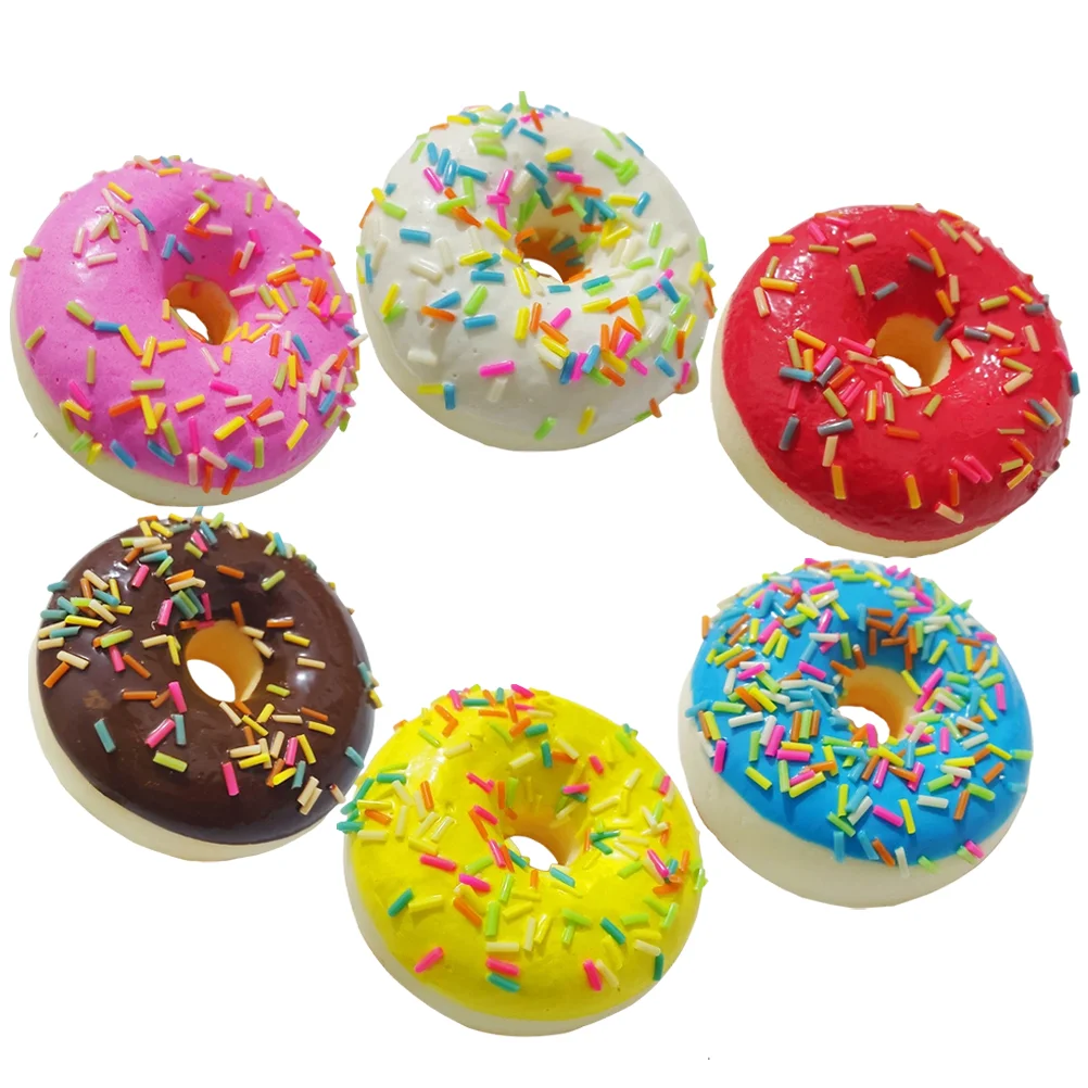 6 Pcs Children’s Toys Simulation Donut Wedding Artificial Donuts Slow Rebound Models for Props Displaying Fake