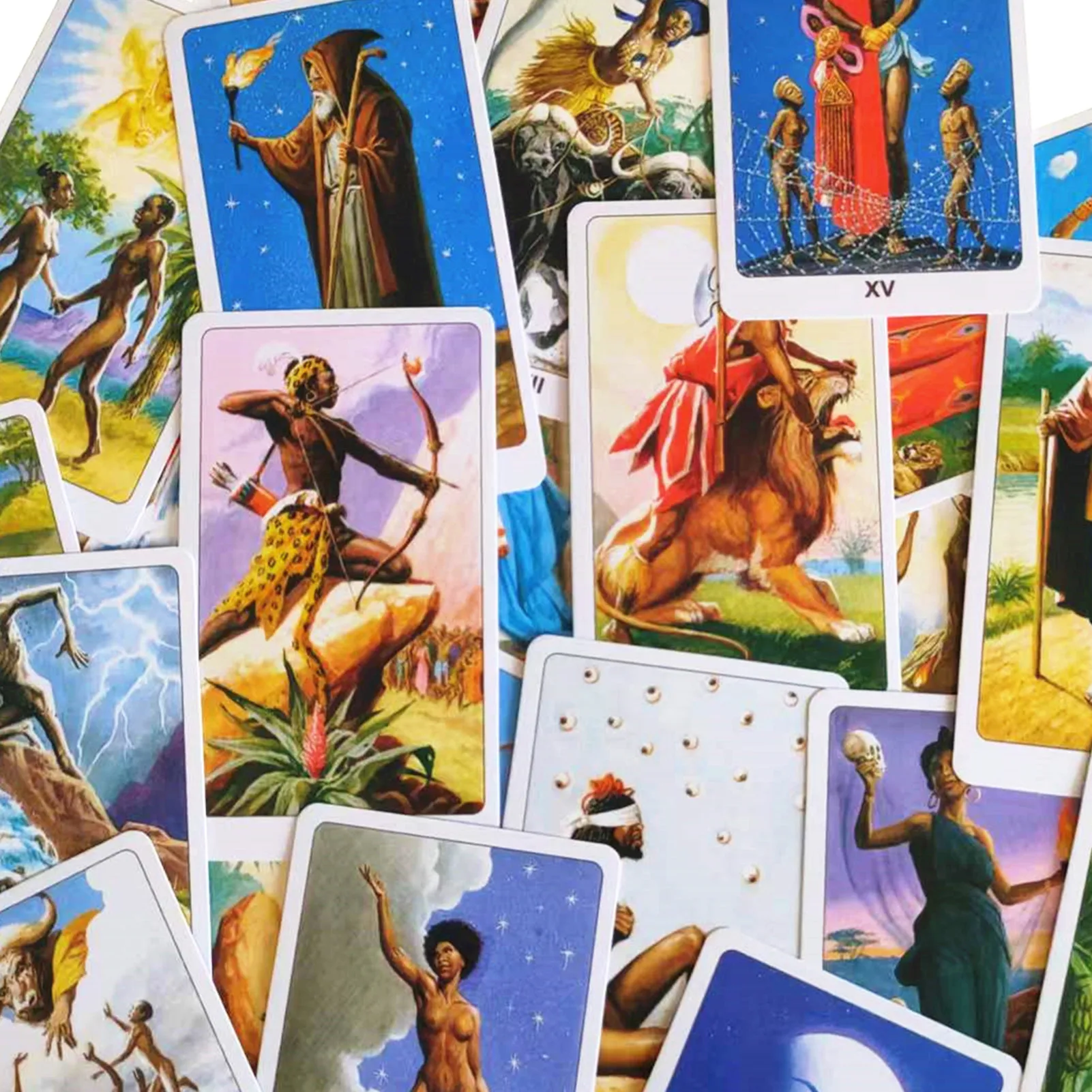 Cartas de Tarot afroamericanas, juego de mesa, cartas de Tarot en inglés, cartas de oráculo de Tarot, adivinación misteriosa