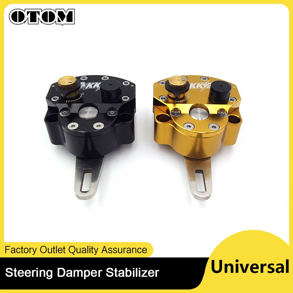 OTOM STEERING DAMPER STABILIZER For CRF YZF EXC RMZ KLX Motorcycle Enduro Pit Dirt Bike Universal Reversed Safety Adjustable